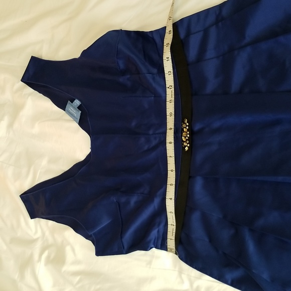 🆕 Vera Wang Blue Satin Dress NWT - Picture 3 of 8